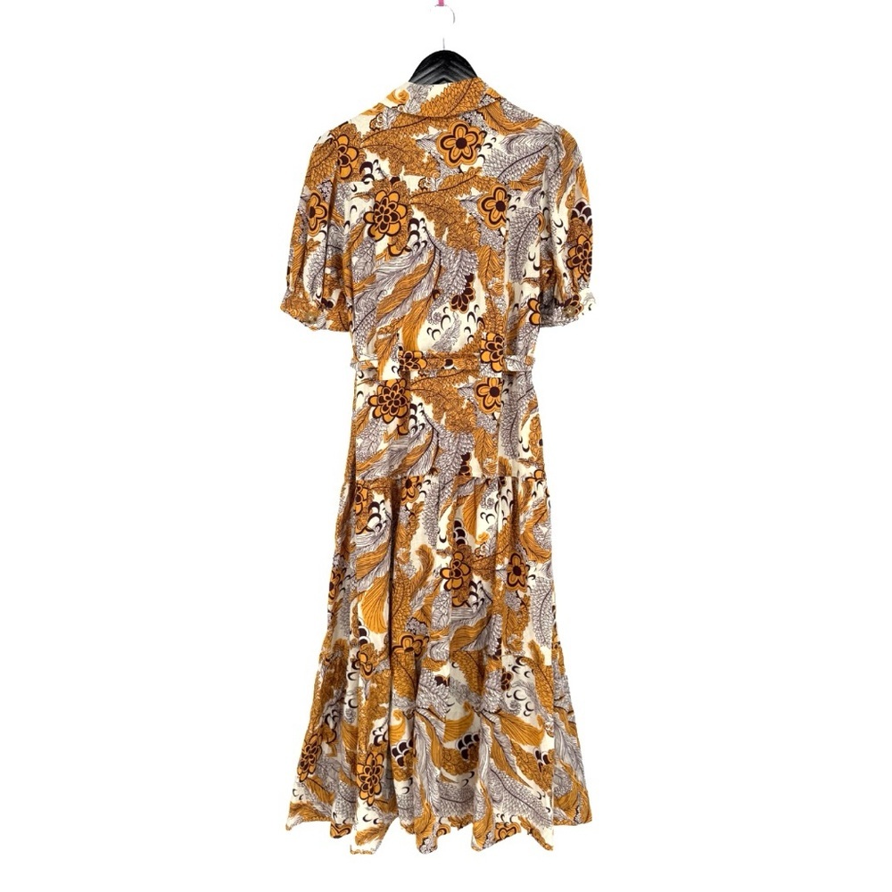 10 Crosby Derek Lam‎ 8 Buffy Utility Dress Multi Midi Length Linen-Blend Pockets - Picture 4 of 15